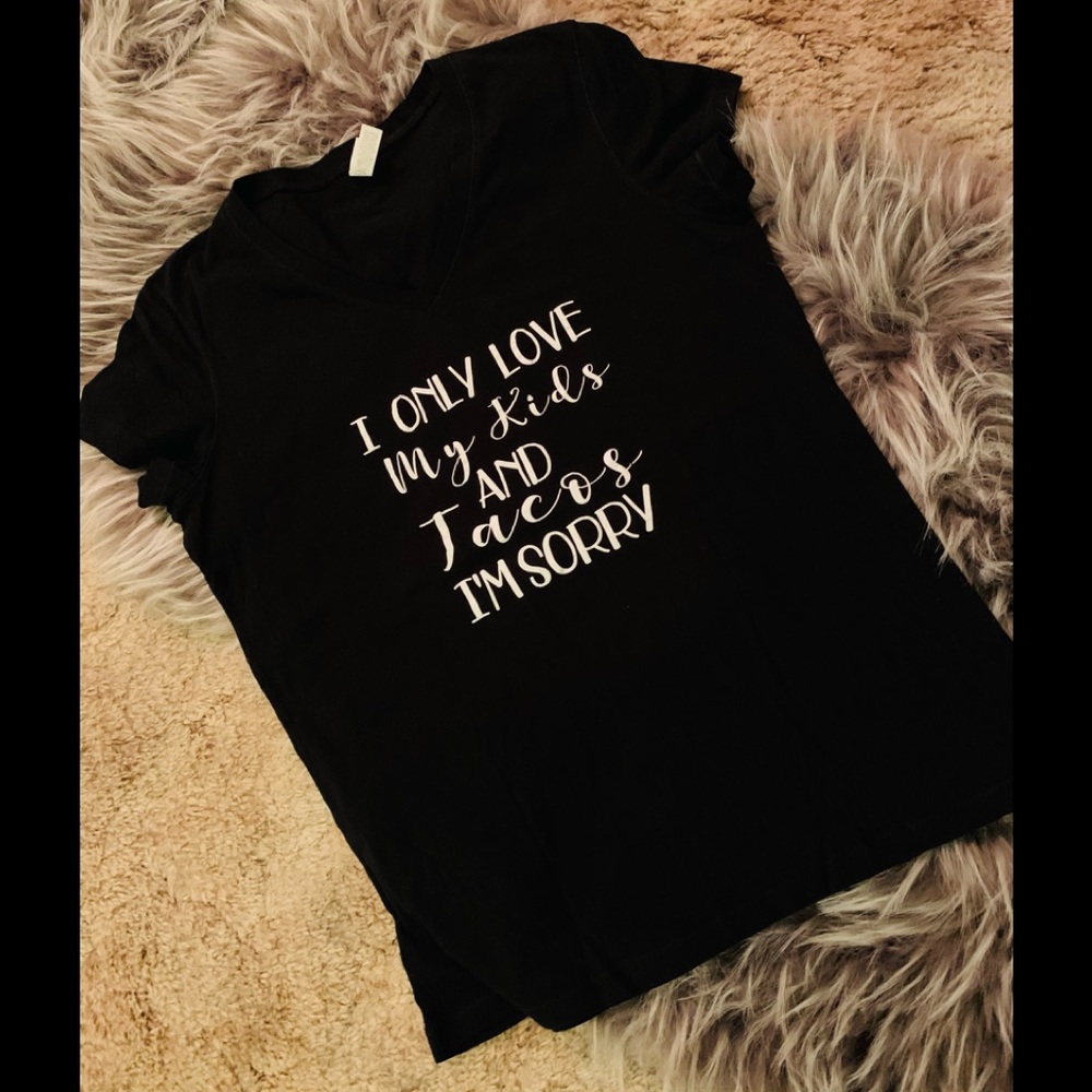 Black t-shirt My Kids and Tacos - Picture 2 of 5